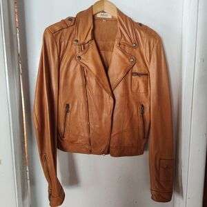 Women's Tan Leather Jacket